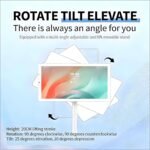 Un Smart TV portátil de 24 pulgadas con pantalla táctil móvil, rotación de 360°, batería integrada y soporte para TV móvil, ideal para fitness, juegos y actividades al aire libre 8*128G