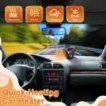 Calefacción Para Coches,Calentador 12V Enchufe Ventilador Descongelador | Calefacción Para Vehículos | Para Oficina Viaje Trabajo Tienda Baño Camping Coche Oficina Camping Camión