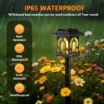 8 Piezas Luces Solares LED Jardín Exterior, Luces de Camino Solar Exterior, IP65 Impermeable, Iluminación Decorativa para Jardín, Paisajes, Caminos, Patios, Pasillos, Césped (Blanco Cálido)