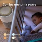 Philips Purificador de aire Serie 2200, HEPA NanoProtect + Filtro de carbón activo, CADR 400m³/h para 104 m², Alérgicos, Filtro ultra silencioso, inteligente y duradero (AC2210/10)