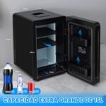 Enventor Nevera Pequeña 15L Negro, 20 Latas Mini Nevera para Habitación, Nevera Pequeña 12V/220V con Frío y Calor, para Coche y Hogar