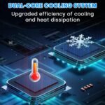 Enventor Nevera Pequeña 15L Negro, 20 Latas Mini Nevera para Habitación, Nevera Pequeña 12V/220V con Frío y Calor, para Coche y Hogar