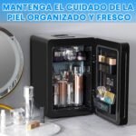 Enventor Nevera Pequeña 15L Negro, 20 Latas Mini Nevera para Habitación, Nevera Pequeña 12V/220V con Frío y Calor, para Coche y Hogar