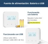 Termostato wifi con batería, apto para calderas de gas de 2 hilos. Termostato programable diario, controlable vía Tuya o Smart Life. Es compatible con el Asistente de Google y Alexa.