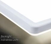 BRILONER – Smart Home LED Lámpara de Techo Plana, Control por Voz App, Regulable, CCT, Lámpara LED, Lámpara de Techo LED, Lámpara de Salón, Panel LED, Cocina, Dormitorio, 58 x 20 x 3 cm, Blanco