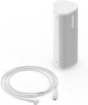 Sonos Roam 2 | Altavoz Portátil Impermeable y Ligero con Bluetooth, Wi-Fi, 10 Horas de Autonomía, Control por Voz y Uso Tanto en Interiores como en Exteriores – Blanco