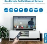 Philips SRP2018/10 – Mando a Distancia Universal TV, Controlador 8 en 1, Botón Inteligente, Códigos IR hasta 8000 Códigos, Configuración Sencilla, Negro