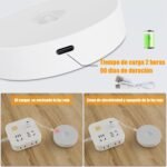 14 LED, paquete de 3 sensores de movimiento para interiores, luz nocturna recargable por USB, 3 modos, adsorción magnética, para dormitorio, armarios, pasillo, escaleras, blanco