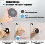 14 LED, paquete de 3 sensores de movimiento para interiores, luz nocturna recargable por USB, 3 modos, adsorción magnética, para dormitorio, armarios, pasillo, escaleras, blanco