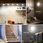 14 LED, paquete de 3 sensores de movimiento para interiores, luz nocturna recargable por USB, 3 modos, adsorción magnética, para dormitorio, armarios, pasillo, escaleras, blanco