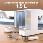 AMZCHEF Cafetera Espresso 20 Bar con Espumador de Leche Cafetera Espresso Pequeña Profesional para Capuchino, Latte y Macchiato, Tanque de Agua de 1,5 L, 1350 W, Blanca