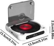 Reproductor de música inalámbrico, reproductor de música con altavoz para el hogar, dispositivo de altavoz recargable para viajes, escuela, trabajo, hogar, salidas y camping