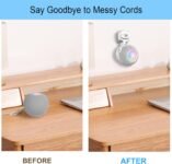 honecumi Soporte de pared para HomePod Mini | Soporte de pared, gestión de cables, ahorro de espacio, soporte de pared para Homepod Mini Voice Assistant