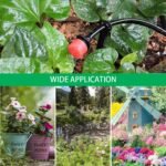 HUAZIZ Sistema de Riego por Goteo, 2 Piezas Kit de Riego Automático de 15 m con Boquillas Ajustables, Riego de Plantas por Goteo para Macetas, Jardín, Césped, Invernadero, Parterre