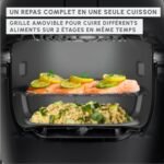 Moulinex Multicook & Fry MZ730BF0 Robot de cocina con freidora de aire incorporada, 12 programas, 2 niveles de cocción, función de programación, capacidad 6L, gris hipopótamo