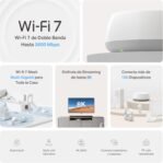 TP-Link Deco BE3600 (paquete de 3): Wi-Fi 7 en malla de doble banda de hasta 3,6 GB/s, backhaul híbrido inalámbrico y por cable, MLO, 2 puertos Gigabit por unidad, seguridad HomeShield