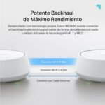 TP-Link Deco BE3600 (paquete de 3): Wi-Fi 7 en malla de doble banda de hasta 3,6 GB/s, backhaul híbrido inalámbrico y por cable, MLO, 2 puertos Gigabit por unidad, seguridad HomeShield