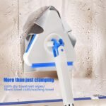 Fregona para Paredes | Fregona Triangular Giratoria de 360 ​​Grados para Azulejos con 4 Paños | Estropajo Multiusos Mango 120 cm para Suelos de Madera, Baldosas y Zócalos