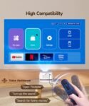 【Enfoque automático 4K】 Proyector, Proyectores Portateis 4k y 8k Full HD compatibles con 260ANSI, WiFi 6G BT 5.4, Proyector Home Cinema Giratorio 180° para TV Stick