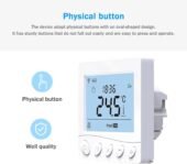 Termostato inteligente WiFi, control de voz programable de 7 días, termostato Nest digital para el hogar con pantalla LCD grande, admite control remoto de aplicaciones con (tipo