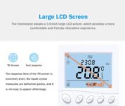 Termostato inteligente WiFi, control de voz programable de 7 días, termostato Nest digital para el hogar con pantalla LCD grande, admite control remoto de aplicaciones con (tipo