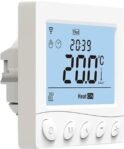 Termostato inteligente WiFi, control de voz programable de 7 días, termostato Nest digital para el hogar con pantalla LCD grande, admite control remoto de aplicaciones con (tipo