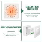 Mini módulo de interruptor inteligente WiFi de 2 vías – 4 piezas DIY para pared, compatible con la aplicación Tuya