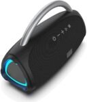 BLAUPUNKT Potente Altavoz Bluetooth Portátil Negro con Batería Incorporada, Manos Libres, USB, Tarjeta SD y Luz LED Ambiental