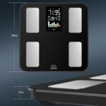 Báscula de Baño con Pantalla a Color, Báscula de Grasa Corporal y Músculo con 20 Datos de Salud, Peso Digital Bluetooth para 24 Usuarios, Analizador de Composición Corporal, 180 kg
