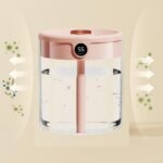 Humidificador alimentado por USB de 2 litros con control de aire mejorado equipado con tecnología de sensor inteligente para monitoreo de condiciones en tiempo real (rosa)