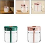 Humidificador alimentado por USB de 2 litros con control de aire mejorado equipado con tecnología de sensor inteligente para monitoreo de condiciones en tiempo real (rosa)