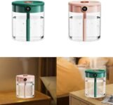 Humidificador alimentado por USB de 2 litros con control de aire mejorado equipado con tecnología de sensor inteligente para monitoreo de condiciones en tiempo real (rosa)