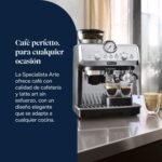 De’Longhi Perfetto La Specialista Arte, Cafetera espresso y capuchino con bomba, Máquina de café en grano, 3 recetas preestablecidas, 8 niveles de molido, EC9155.MB, Metal/Negro