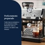 De’Longhi Perfetto La Specialista Arte, Cafetera espresso y capuchino con bomba, Máquina de café en grano, 3 recetas preestablecidas, 8 niveles de molido, EC9155.MB, Metal/Negro