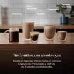 De’Longhi Perfetto La Specialista Arte, Cafetera espresso y capuchino con bomba, Máquina de café en grano, 3 recetas preestablecidas, 8 niveles de molido, EC9155.MB, Metal/Negro
