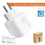 LED ATOMANT WiFi Enchufe Inteligente 16A, Medidor de Consumo, Programable con Temporizador y Horarios, Control Remoto por APP Smart Life y Voz, Compatible con Alexa y Google Home