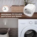 LED ATOMANT WiFi Enchufe Inteligente 16A, Medidor de Consumo, Programable con Temporizador y Horarios, Control Remoto por APP Smart Life y Voz, Compatible con Alexa y Google Home