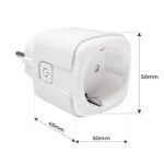LED ATOMANT WiFi Enchufe Inteligente 16A, Medidor de Consumo, Programable con Temporizador y Horarios, Control Remoto por APP Smart Life y Voz, Compatible con Alexa y Google Home