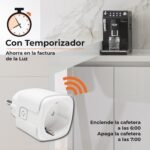 LED ATOMANT WiFi Enchufe Inteligente 16A, Medidor de Consumo, Programable con Temporizador y Horarios, Control Remoto por APP Smart Life y Voz, Compatible con Alexa y Google Home