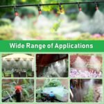 Sistema de riego de jardín, riego automático de 65 m + 10 m, kit de riego por goteo de 152 piezas con boquilla de aspersión ajustable, flores masivas, plantas de patio, riego, agricultura