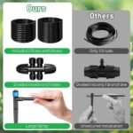 Sistema de riego de jardín, riego automático de 65 m + 10 m, kit de riego por goteo de 152 piezas con boquilla de aspersión ajustable, flores masivas, plantas de patio, riego, agricultura