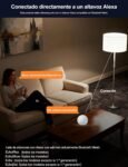 Bombilla inteligente LED iLC Alexa E27 de 12 W, compatible con Alexa (se necesitan dispositivos Echo), 2700 K-6000 K (paquete de 2)