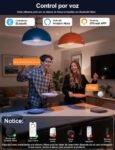 Bombilla inteligente LED iLC Alexa E27 de 12 W, compatible con Alexa (se necesitan dispositivos Echo), 2700 K-6000 K (paquete de 2)