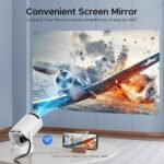 Proyector Portátil Soporte 4K 1080P, Mini Proyector para Móvil con WiFi 6 Bluetooth 5.0 Auto Keystone Proyector Portátil Giratorio de 220° Compatible con HDMI/TV Stick/Laptop