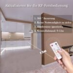 WOBANE Tira LED Blanco Frío 6000K, Tira de Luces LED 5 Metros con Control Remoto Ajustable, Cinta de Luz LED Adhesiva con Enchufe para Cocina Dormitorio Habitación
