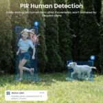 wansview Cámara de Vigilancia Solar WiFi para Exteriores – Cámaras 2K Vigilancia del Hogar WiFi 2.4G Hz Seguridad Inalámbrica con Batería, Sirena PIR, Visión Nocturna en Color, IP65
