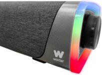 Woxter Big Bass 320 – Barra de Sonido con 20W de Potencia (RGB, Retroiluminada, 3,5 mm, PC/PS4/Xbox/TV/Móvil/Tablet), Alimentación USB, Negro