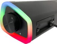 Woxter Big Bass 320 – Barra de Sonido con 20W de Potencia (RGB, Retroiluminada, 3,5 mm, PC/PS4/Xbox/TV/Móvil/Tablet), Alimentación USB, Negro