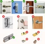 Smart Lock, Cerradura Electrónica, Smart Lock Cilindro Regulable 60-90 mm (30/30.45/45), Cerraduras Inteligentes para Puertas, con RFID, App, Huella, Botón y Llave para Desbloquear