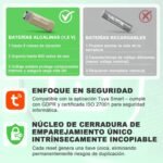Smart Lock, Cerradura Electrónica, Smart Lock Cilindro Regulable 60-90 mm (30/30.45/45), Cerraduras Inteligentes para Puertas, con RFID, App, Huella, Botón y Llave para Desbloquear